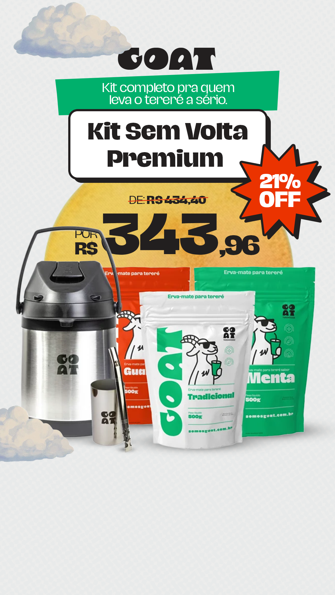 Produto GOAT em contexto de venda
